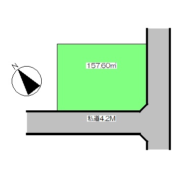 深谷駅南 土地面積:157.6平米 ( 47.67坪 )