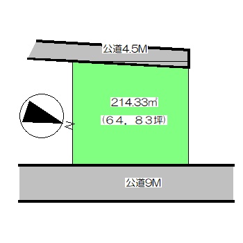 深谷市(旧花園町・川本町・寄居町) 土地面積:214.33平米 ( 64.83坪 )